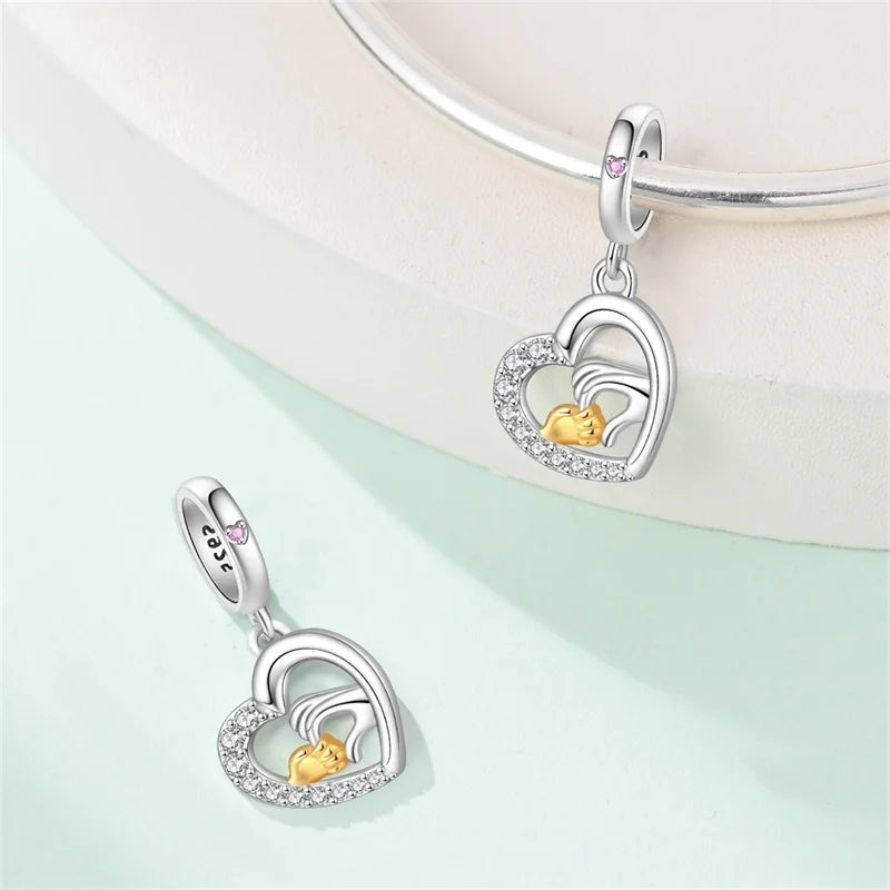 Neue Charms-Perlen aus 100 % 925er Sterlingsilber – ideal als Geschenk zum Vatertag, Muttertag oder für andere Anlässe. Passen perfekt auf Armbänder und eignen sich auch hervorragend zum Selbermachen von Schmuck.
