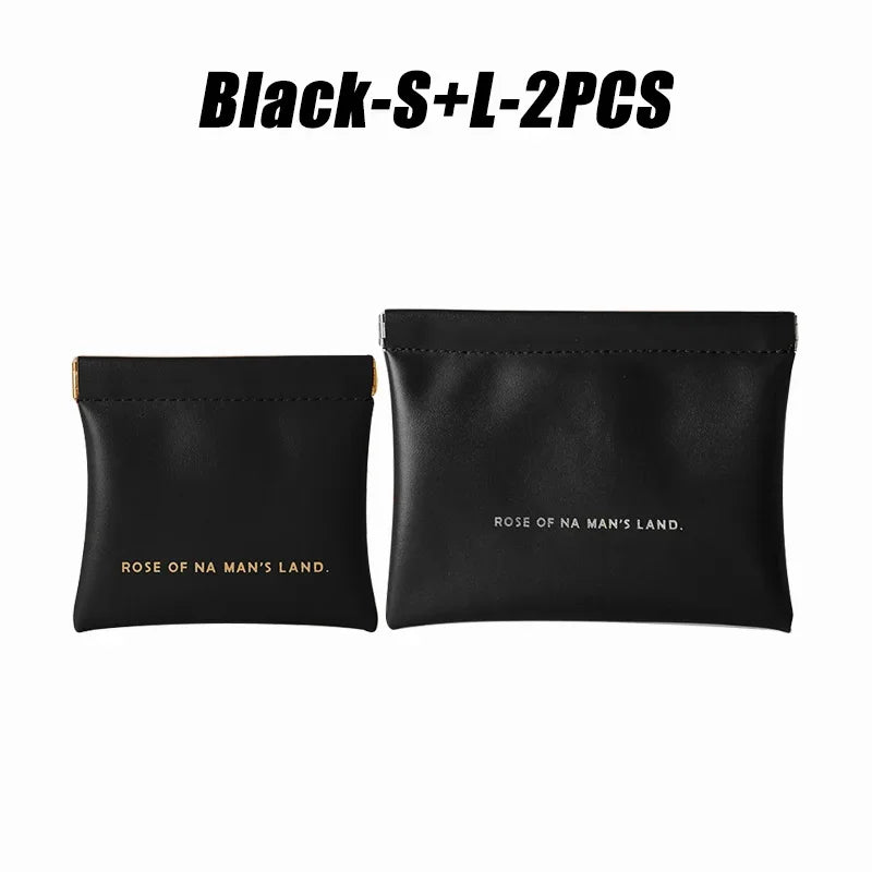 Small Makeup Bag Data Mini Portable Cable  Digital Storage Bag Automatically Closes Wired Earphones Carrying Bag Power Charger