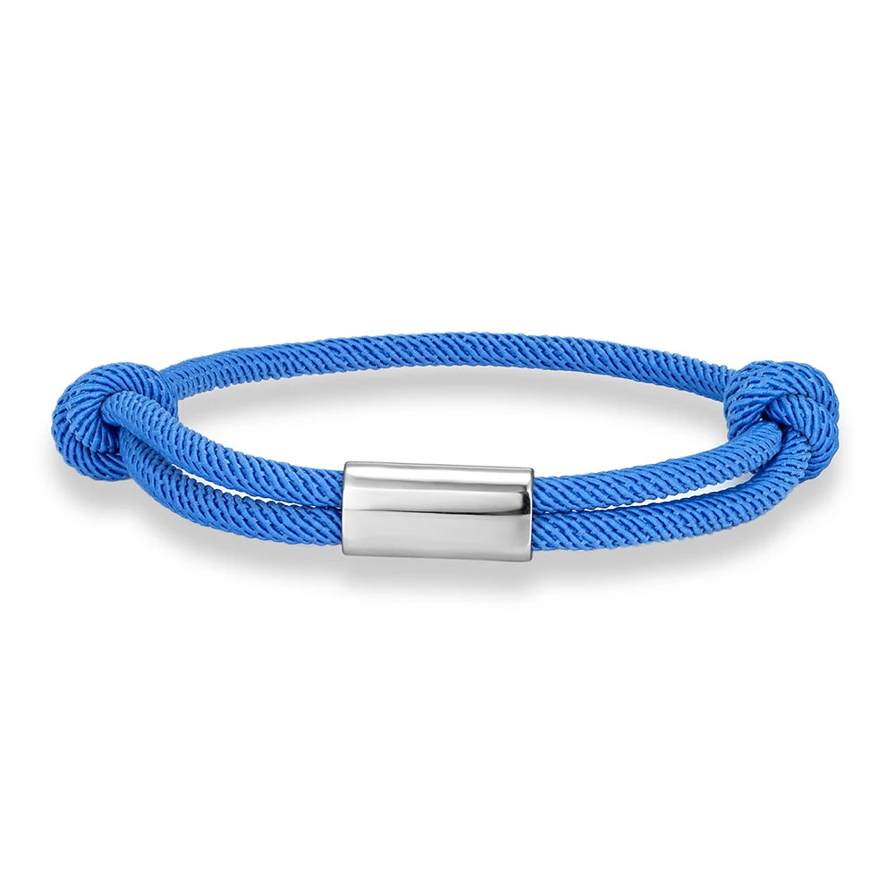 MKENDN Personalised Bracelet for Men Women Sailing Rope Bracelets Custom Birthday Gift for Her Him Handmade Boho Jewelry