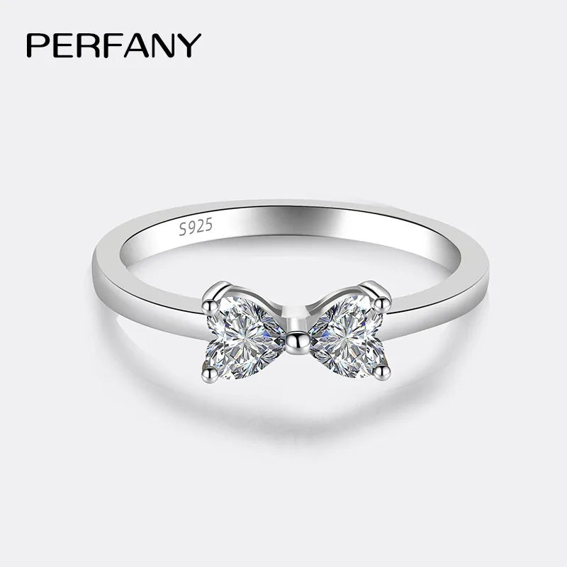 PERFANY 0.6CT Heart-Shaped Cut Moissanite Women's Ring S925 Pure Silver Shiny Laboratory Diamond Fashion Party Jewelry - Madeinsea©