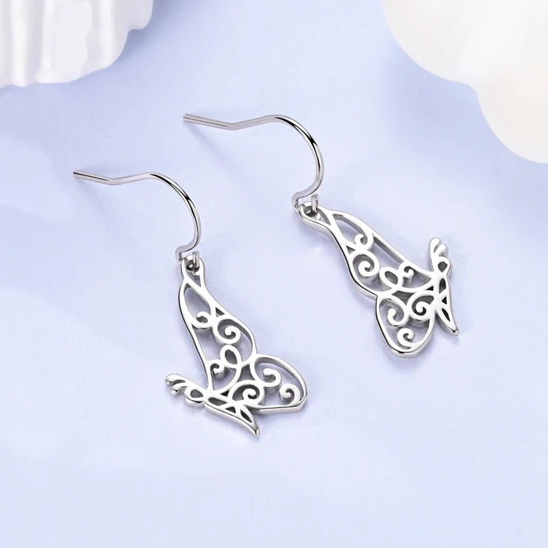 New Style 925 Sterling Silver Gemstone Lucky Four Leaf Clover Earrings Eardrop Simple Fine Jewelry Women Fashion Party Gift