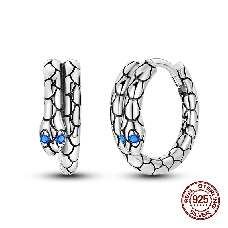 Simple Original 100% 925 Sterling Silver Sparkling Zircon Star Flower Double Hoop Earrings For Women Wedding Engagement Jewelry