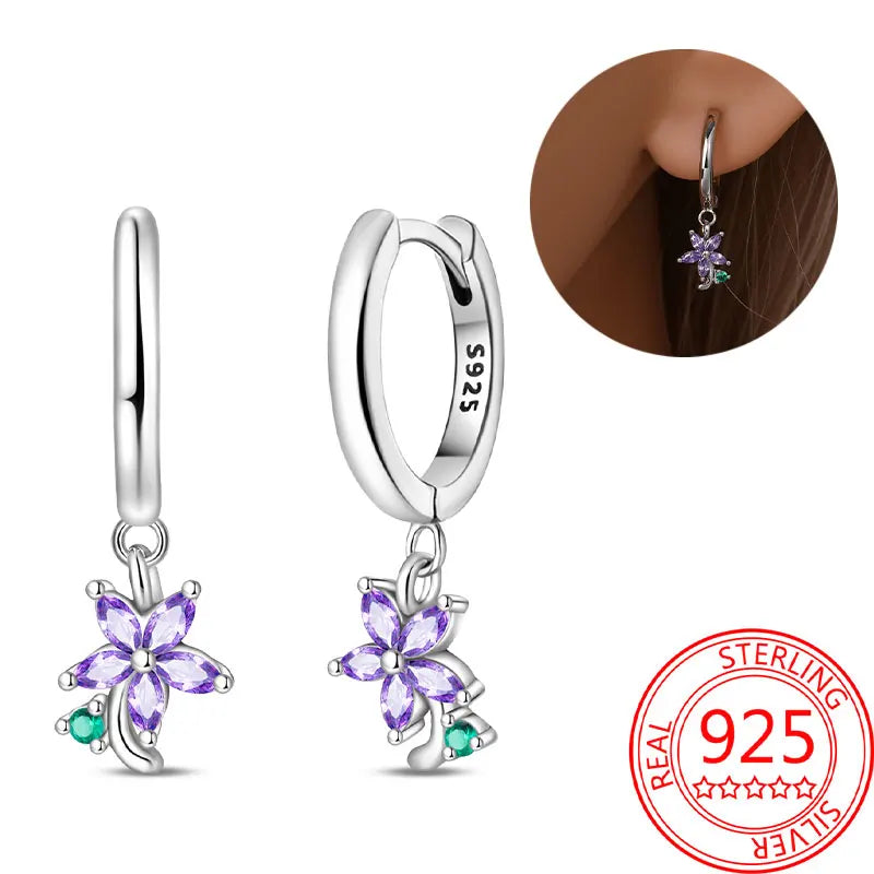 Hot Sale Bee Earrings For Girl Lovely Yellow Black Dancing Bee Happy S925 Hoop Earrings Birthday Gift Silver Jewelry