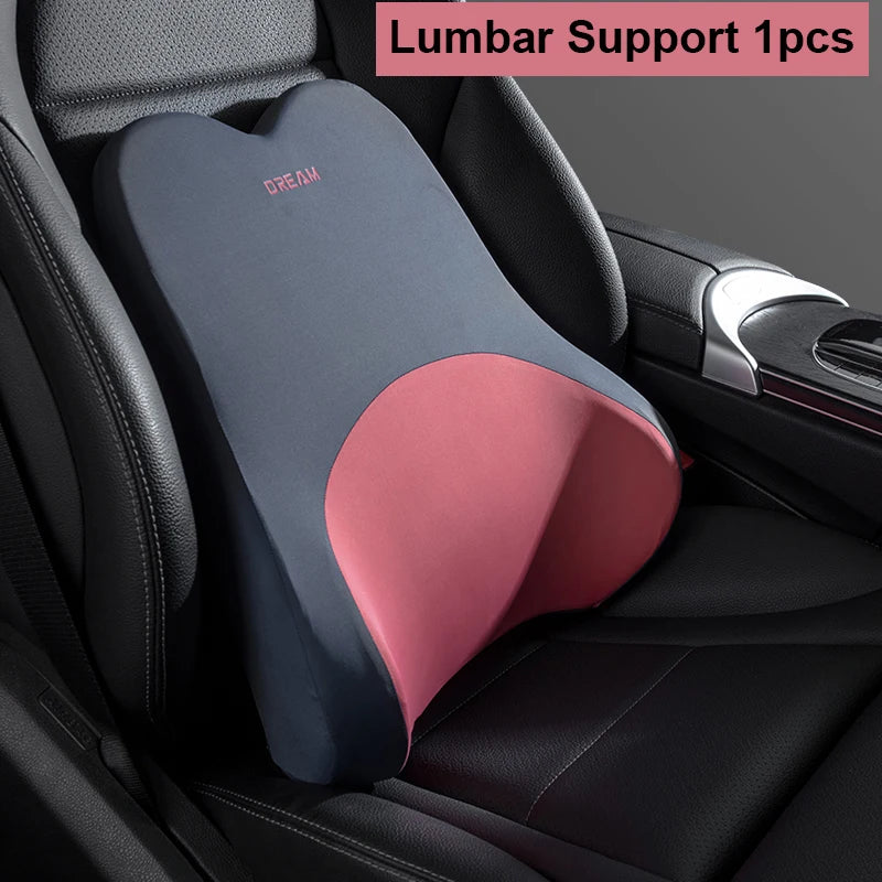Car Lumbar Support Headrest Neck Pillow Support Universal Soft Neck Pillows Cushion Car Memory Foam Lumbar Pillow Back Support - Madeinsea©