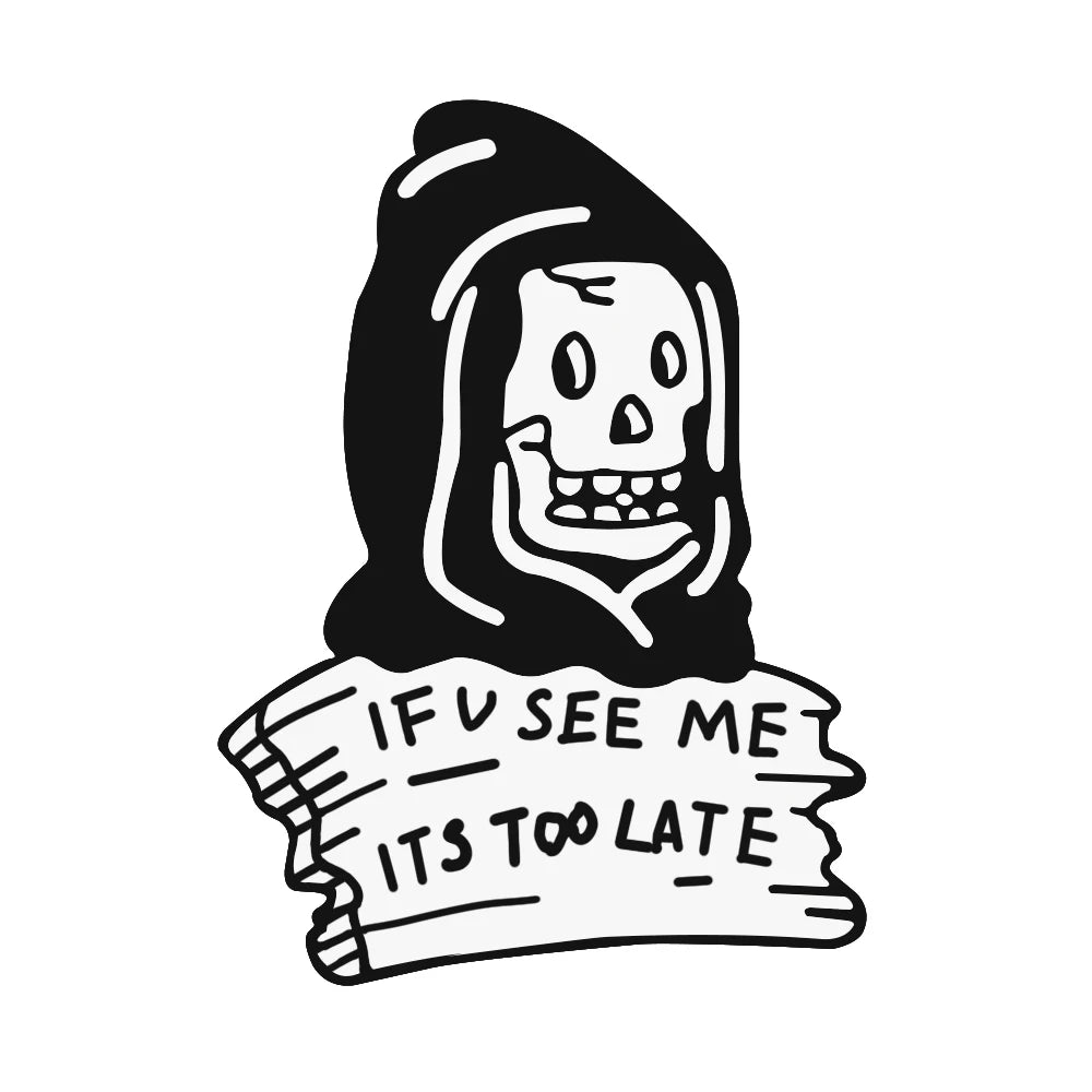 More Styles Halloween Day Punk Skeleton Enamel Pin Women Men Rose Flower Skull Brooches Metal Jean Coat Lapel Pin Badge Jewelry