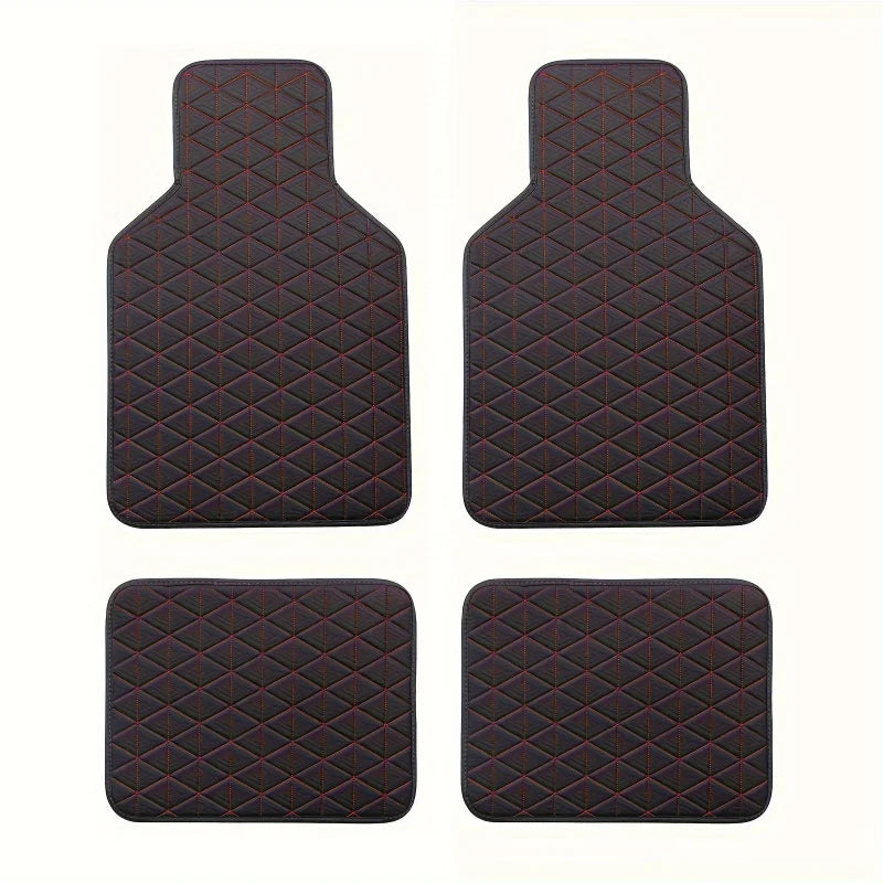 4-piece waterproof PU leather car floor mat - durable and fashionable, all-weather protection, easy to clean, enhances interior - Madeinsea©