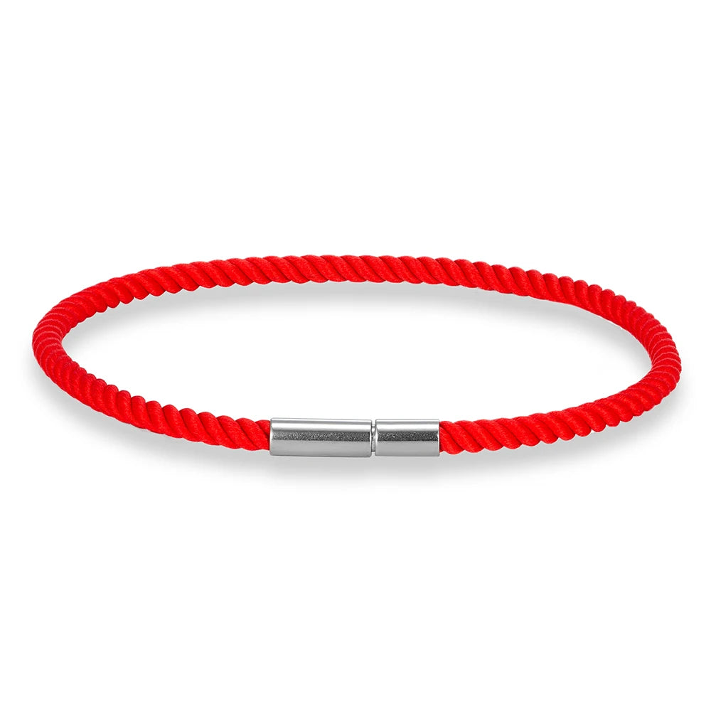 MKENDN Minimalist Grade A Rope Bracelet Men Femme Lucky Red Thread Braclet Attract  Magentic Couple Wealth Prosperity Gifts