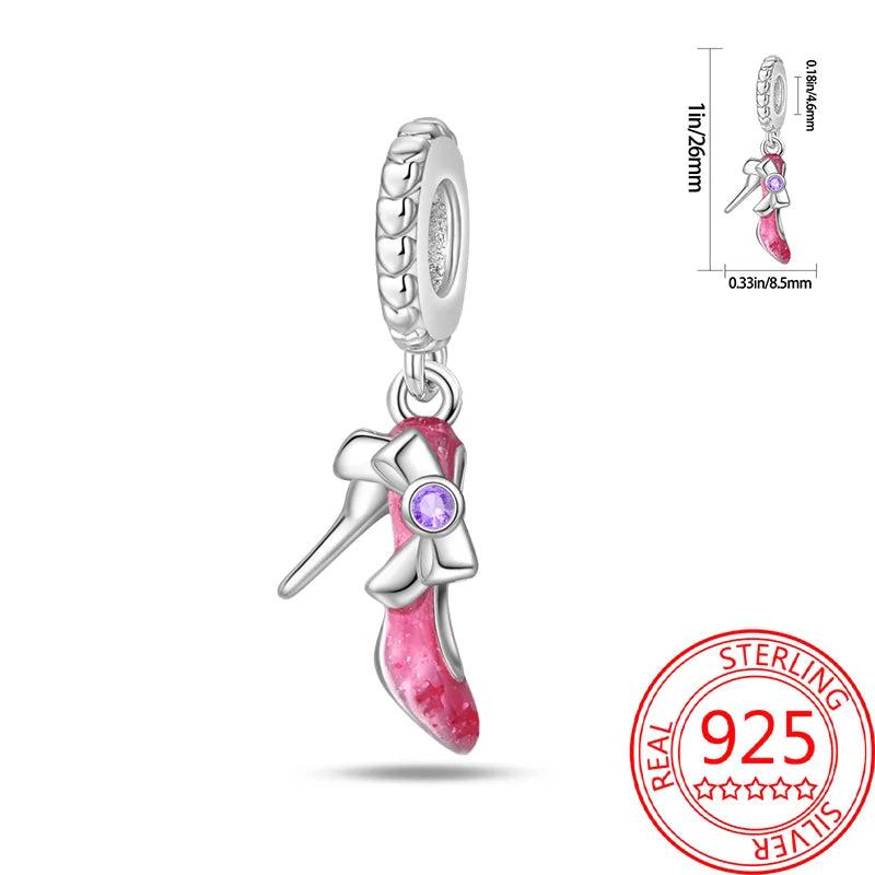 New Collection 925 Sterling Silver Winter Series Skating Ice-skate Charm Charms Fit DlY Bracelet Necklaces Jewelry Fine Gifts