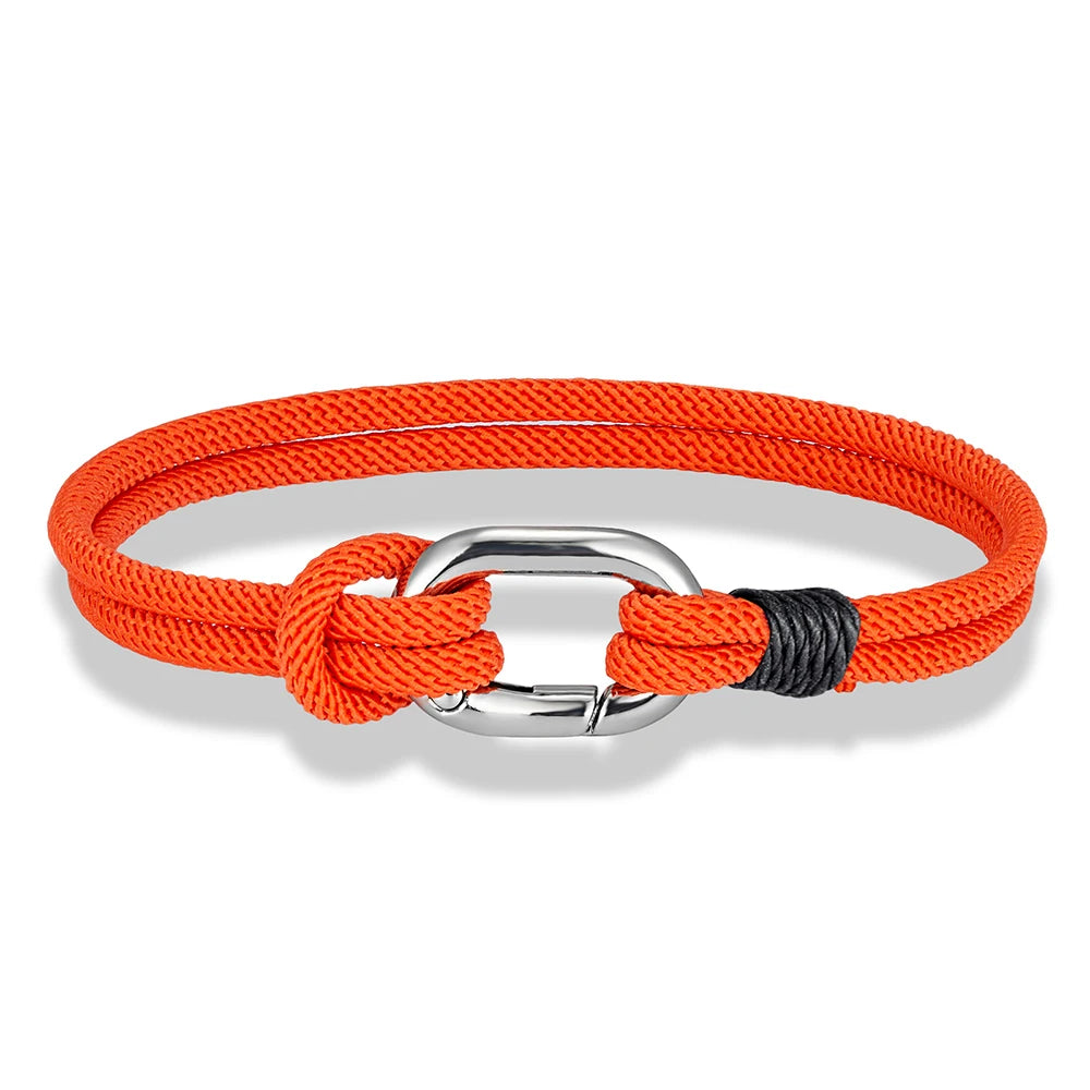 MKENDN New Nautical Mens Thin Rope Bracelet With Oval Circle Spring Clasp For Surfer Beach Jewelry Gifts - Madeinsea©