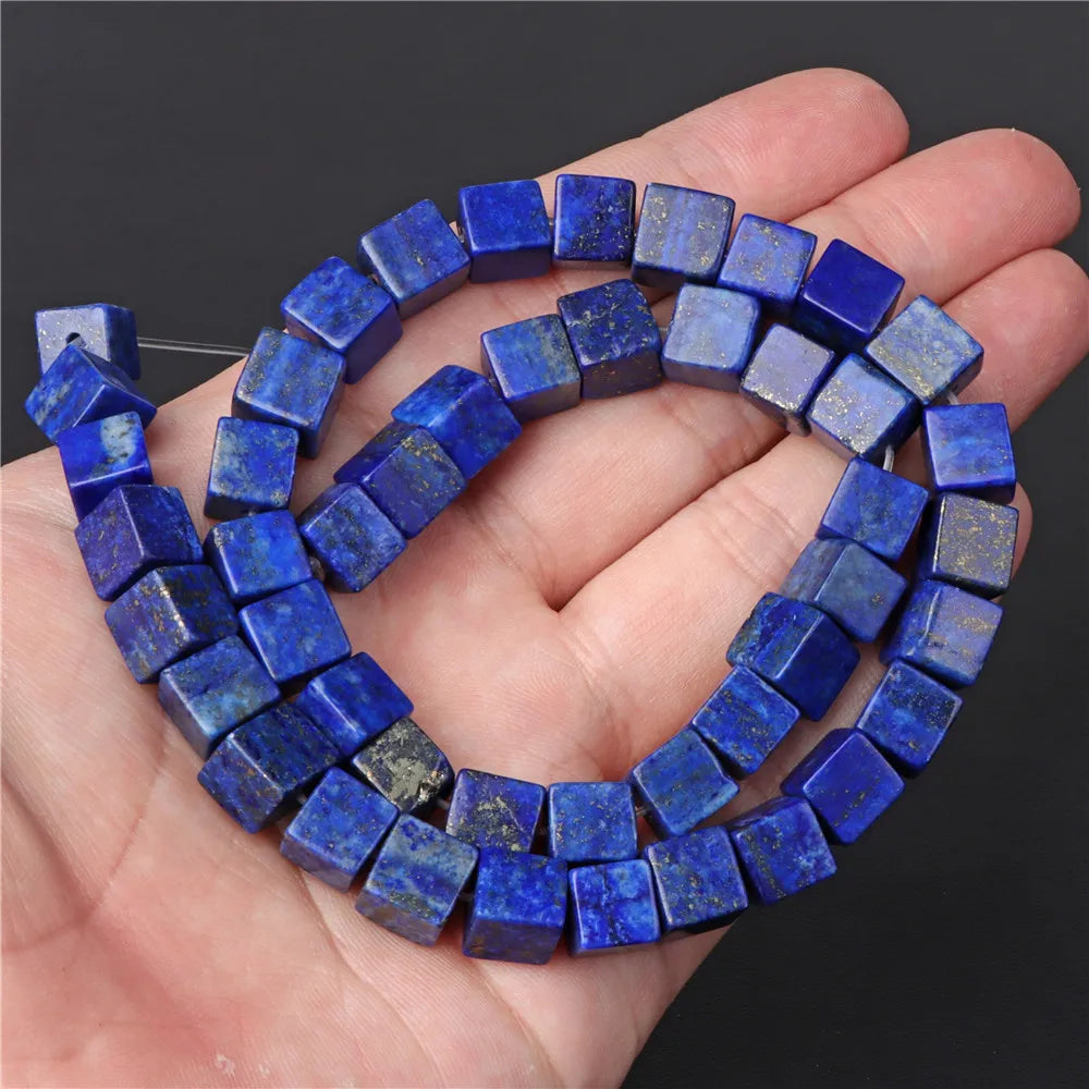 45 Styles Natural Lapis Lazuli Beads Blue Round Rondelle Faceted Loose Spacer Stone Bead For Jewelry Making Accessories Supplies