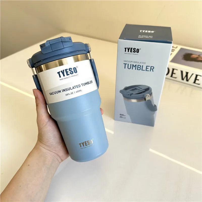 Tyeso Stainless Steel Coffee Cup Cold And Hot Double-layer Insulated Cup Tumbler Thermo Water Bottle Car Travel Mug Vacuum Cup - Madeinsea©