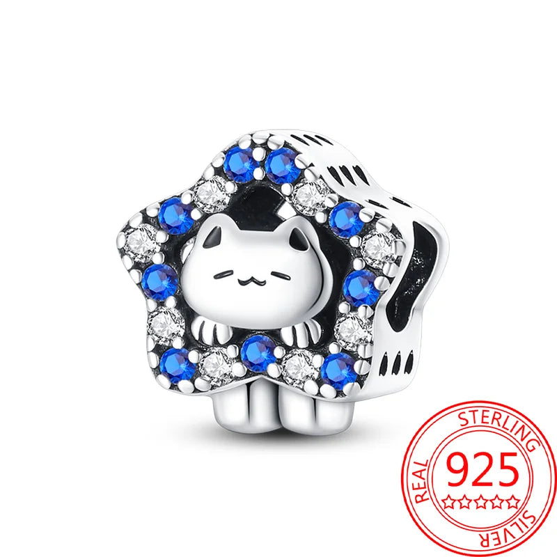 925 Sterling Silver Charm Green Monstera Leaves Charm Fit Bracelet Original Charm Bead for Women Jewelry DIY Making Fine Gift