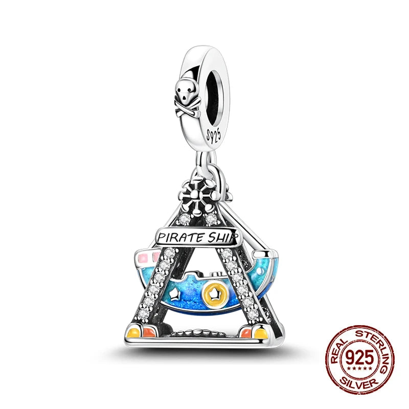 Summer 925 Sterling Silver Luminous Ocean Pendants Crab Whale Shark Charms Beads Fit 925 Original Bracelet Fine DIY Jewelry Gift