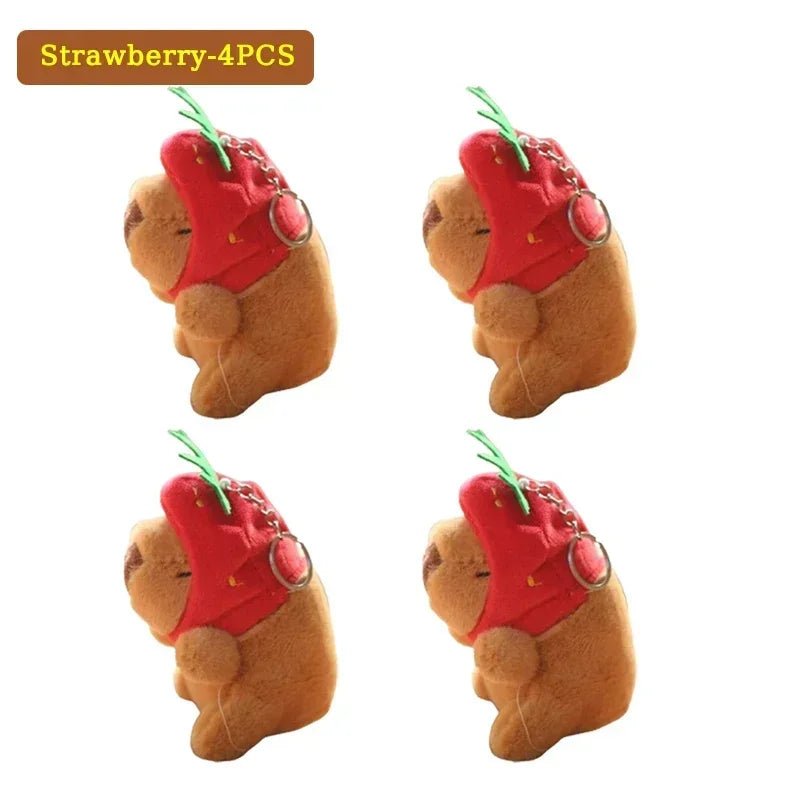 1-20PCS Water Dolphin Cotton Red Lovely Cute Creative Cute Capybara Pendant Plush Toy Doll Bag Charm Keychain Doll Doll Dolls