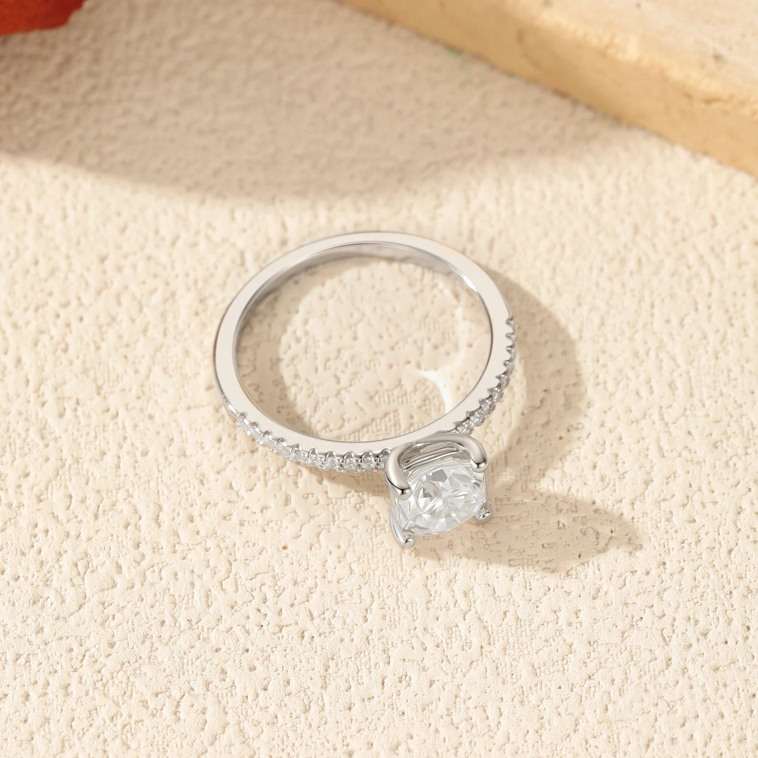 MODIAN 1CT D Color Square Moissanite Rings 925 Sterling Silver Trendy Finger Rings For Women Wedding Statement Fine Jewelry