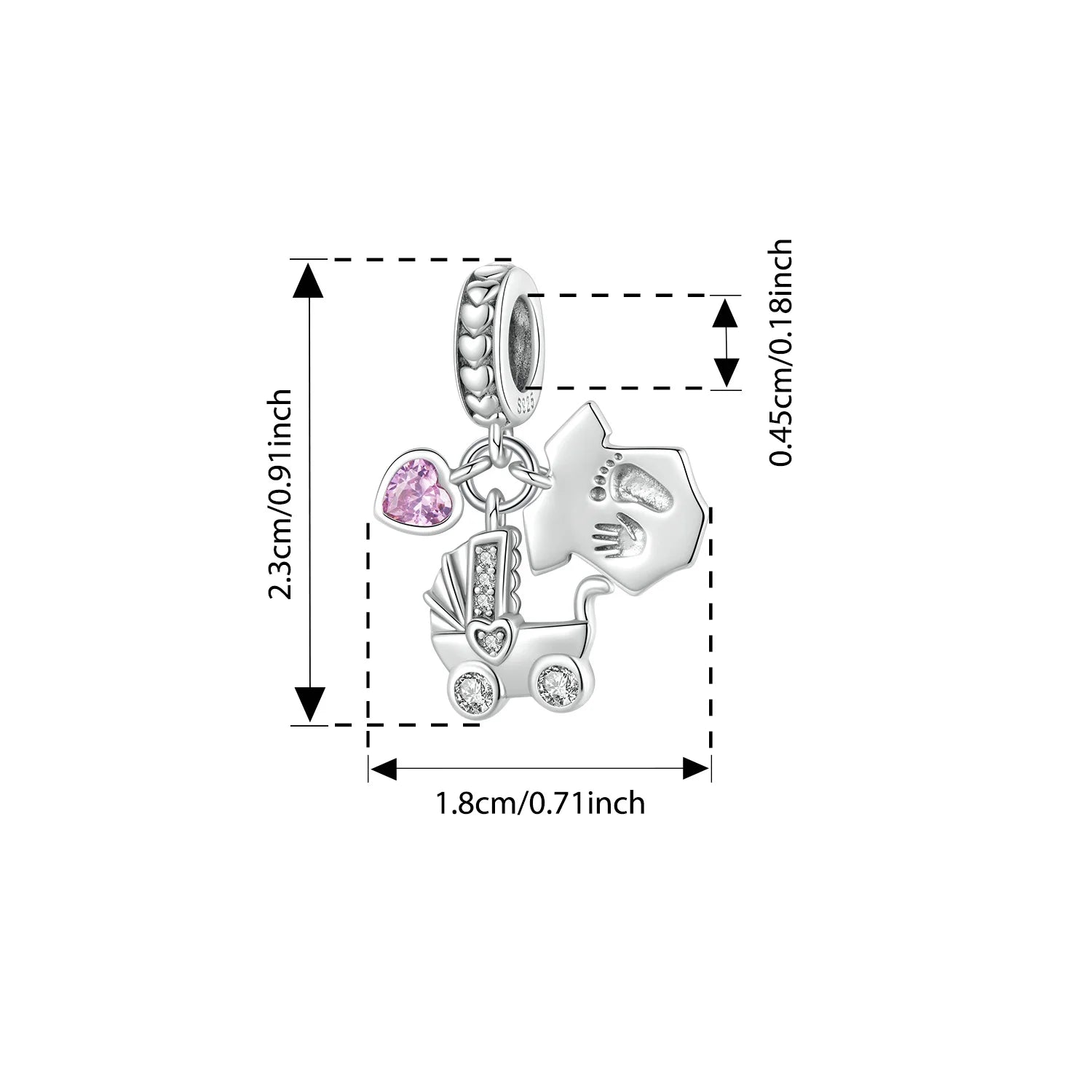 BAMOER Heilender lila Kristall Unendlichkeitsanhänger Sternenamazonit-Charm Auge des Horus Passend für Original-Armbänder DIY-Schmuckzubehör