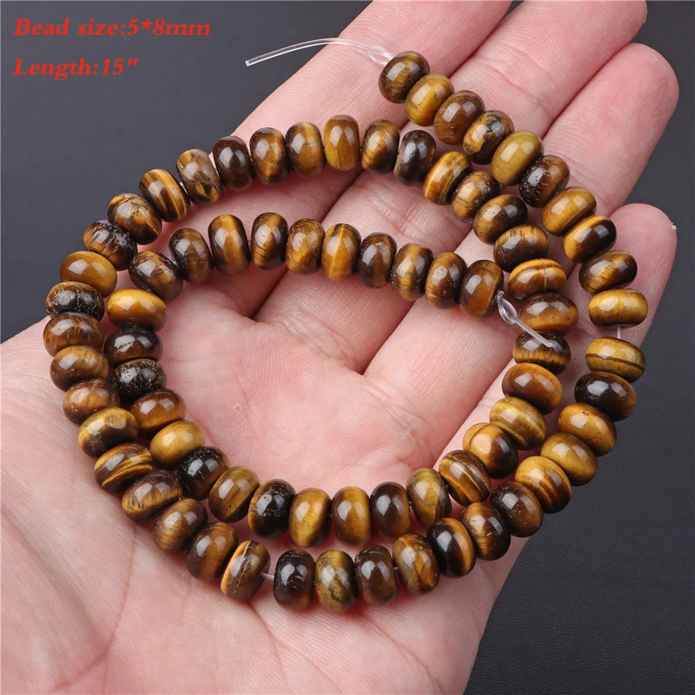 45 Kind Tiger Eye Stone Bead Natural Yellow Cabochon Round Faceted Square Loose Beads Fit Fashion Jewelry Making Handmade Supply