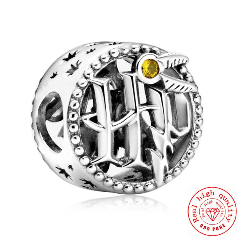 MINISO Disney Hot selling S925 Sterling Silver Harry Potter Charm Suitable Original Pandora Bracelet Exquisite Gift For Women