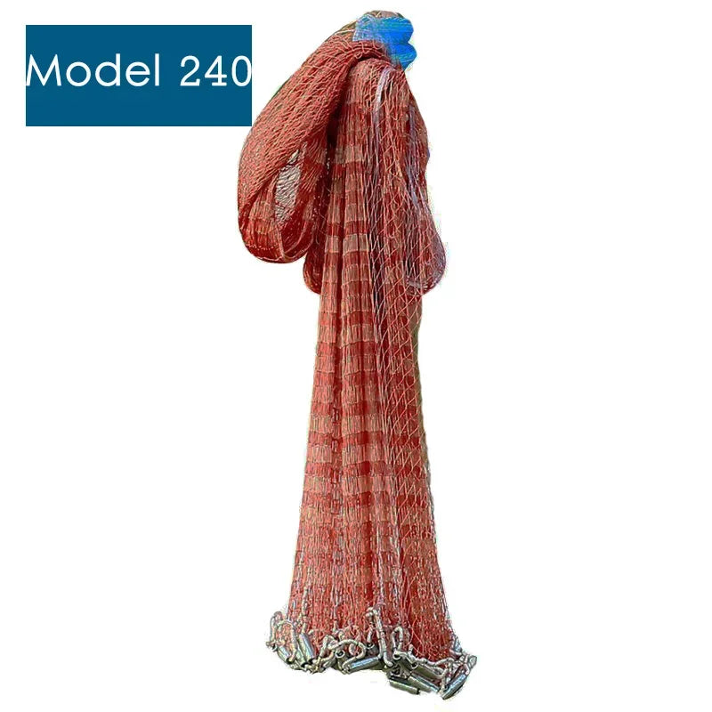 Lawaia Multifilament Line/Monofilament Fishing Line Cast Net Catch Fish Network with Steel Sinker Outdoor Hand Throw Fishing Net - Madeinsea©