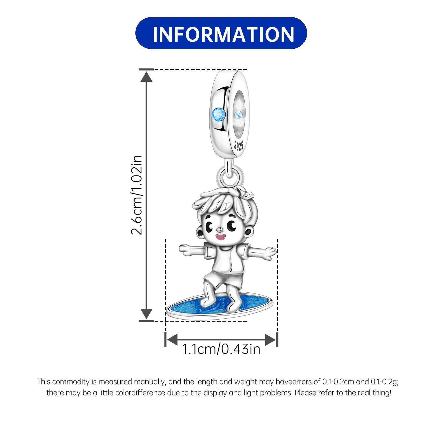 PANPOKI 925 Sterling Silver Cartoon Character Boy Beads Original Pendants Bracelet Charm Jewelry Party DIY Trendy Gifts