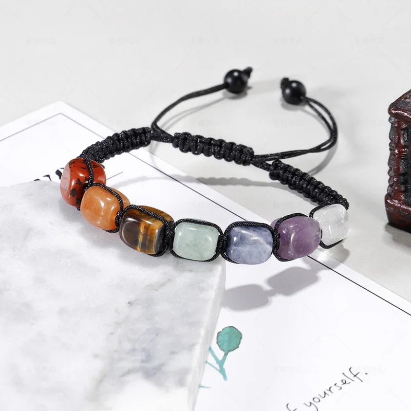 Charm Imitation Natural Stone Beaded Bracelet for Women Men Tiger Eye Beads Adjustable Bracelets Couple Friendship Party Jewelry