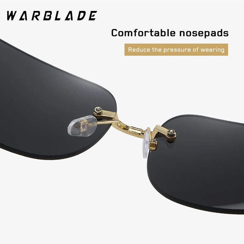 2025 Y2K Luxus Marke Designer Randlose Quadratische Sonnenbrille Frauen Für Weibliche Trendy Sonnenbrille Diamant Schmetterling Punk Shades UV400