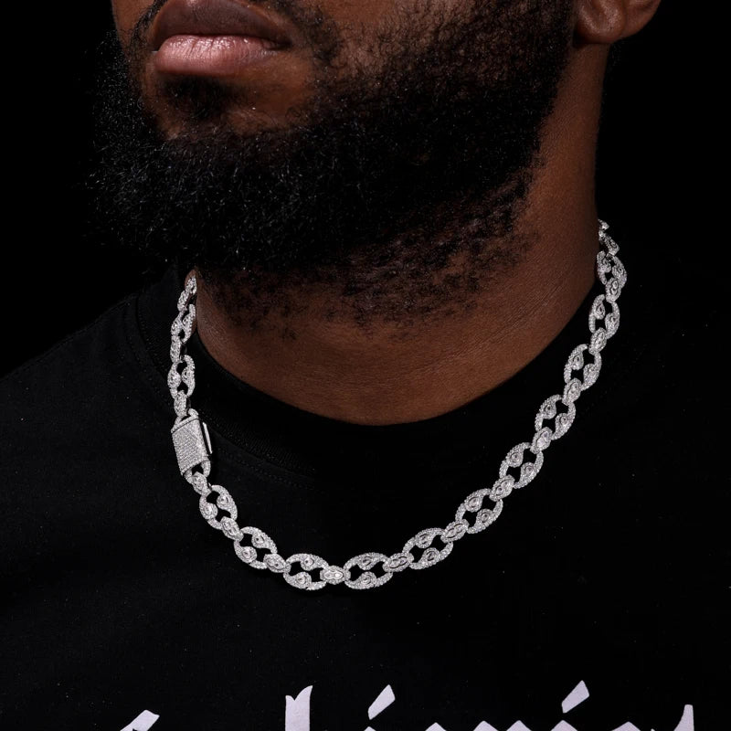 New 925 Silver Chains Original Certified for Man Women Luxury Eyes Moissanite Diamond Necklace 18k Gold Jewelry Packaging Gift