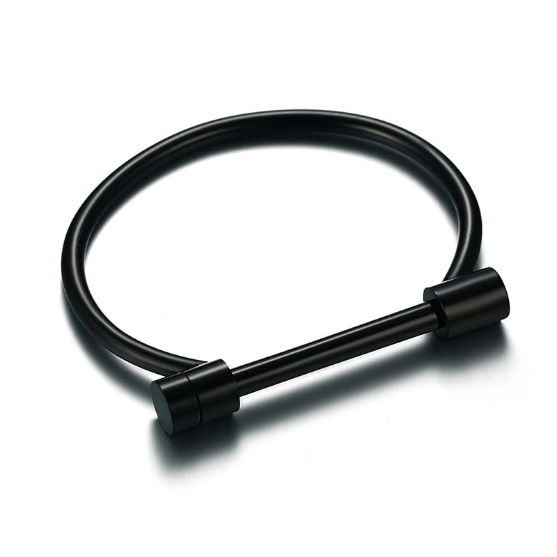 MKENDN Mode Luxus Berühmte Marke Schmuck Liebe Schraube Manschette Armband Für Frauen Gold Farbe Edelstahl Armbänder &amp; Armreifen