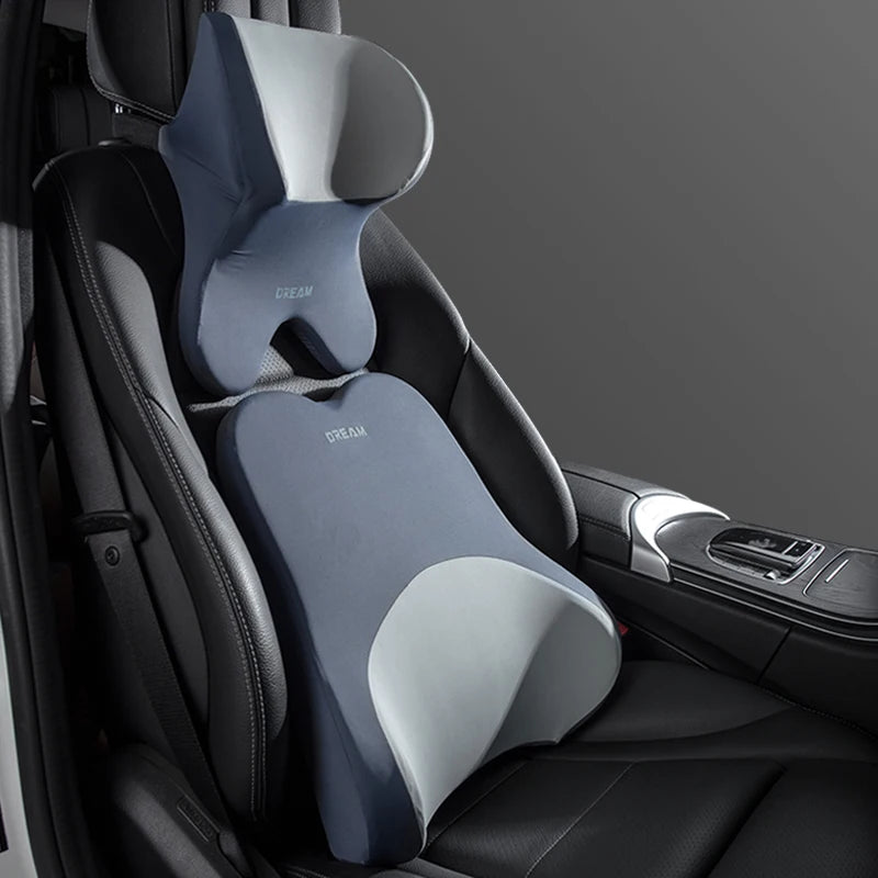 Car Lumbar Support Headrest Neck Pillow Support Universal Soft Neck Pillows Cushion Car Memory Foam Lumbar Pillow Back Support - Madeinsea©