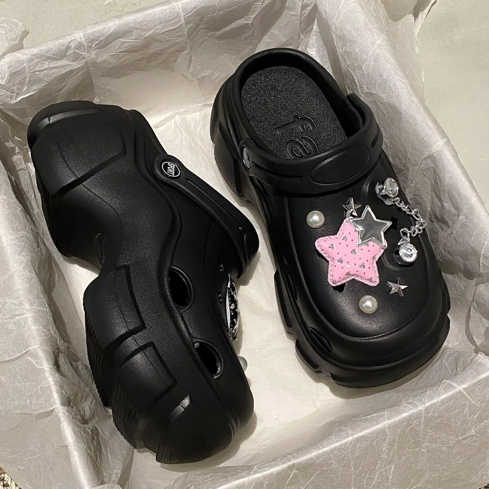 2024 New Platform Slippers Summer Women's Sandals Wedges Ladies Outdoor Clogs Thick Street Beach Slides Girls Garden Shoes