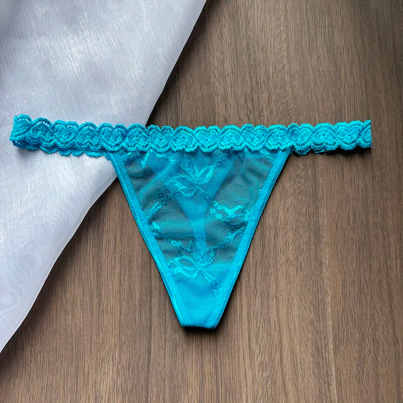 Personality Custom Name Crystal Letter Thong Lace Bikini Panties G-String Low Waist Briefs Sexy Body Jewelry for Hot Wife Gift - Madeinsea©