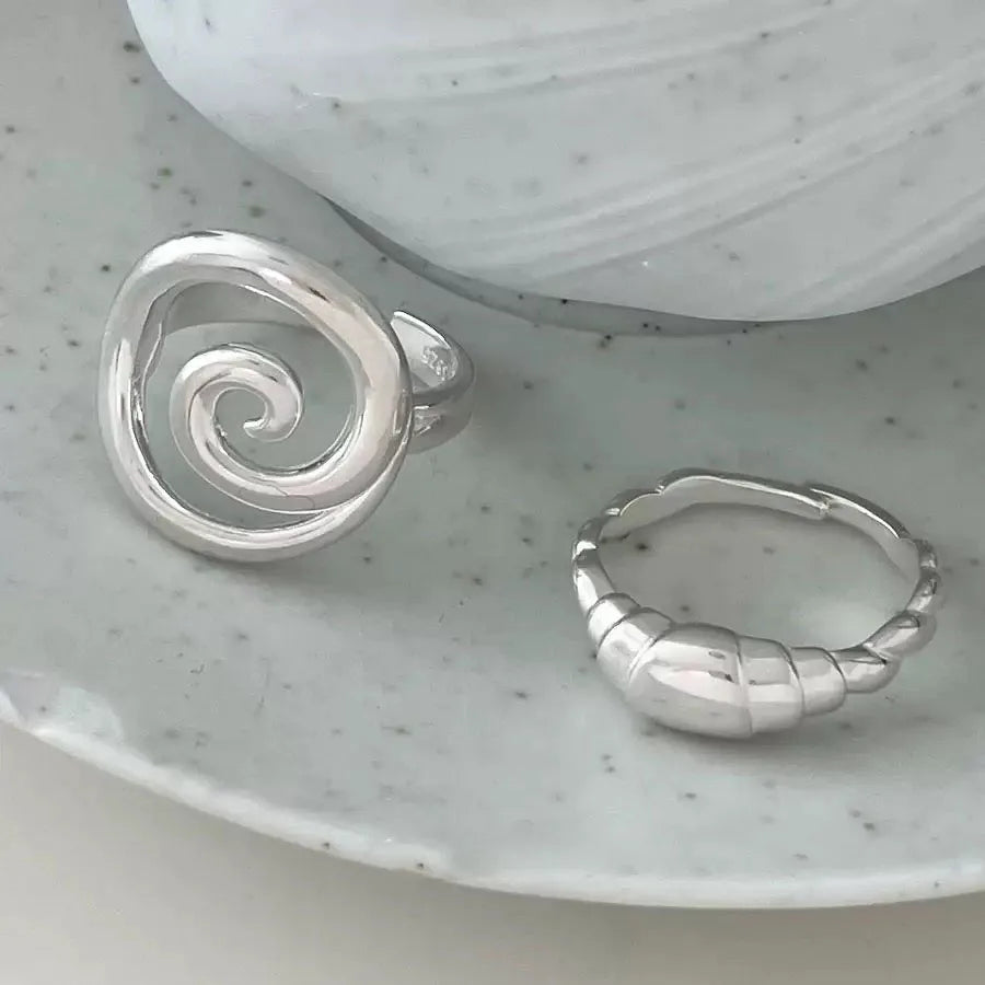 925 Sterling Silver Rings for Women Couple Minimalist Handmade Simple Round Line Ring Party Jewelry Gift Prevent Allergy