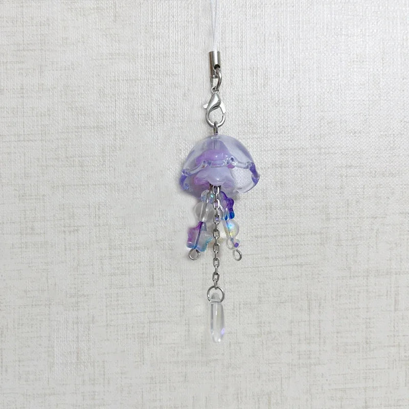 Handmade jellyfish mobile phone charm y2k original  keychain