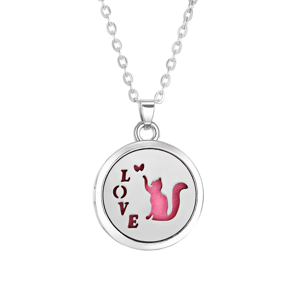 Tree of Life Aromatherapy Necklace Perfume Essential Oil Diffuser Alloy Stainless Steel  Locket Pendant Aroma Diffuser Necklace - Madeinsea©