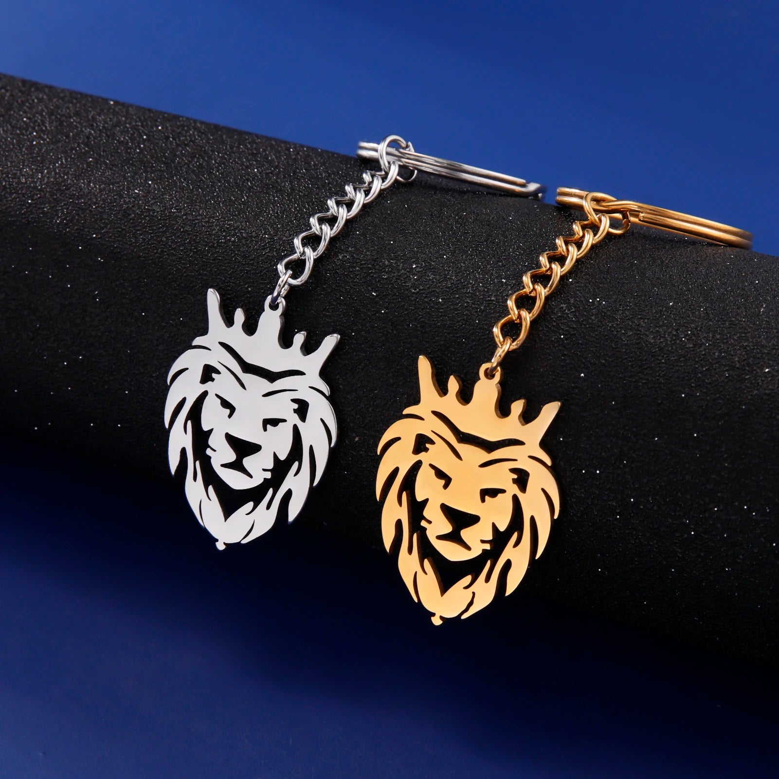 Dreamtimes Fashion Hollow Out Punk Lion Keychain Animal Car Backpack Accessories Fashion Jewelry Gifts