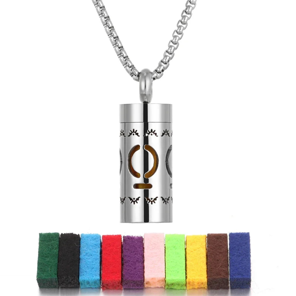 New Stainless Steel Aromatherapy Jewelry Necklaces Perfume Essential Oil Diffuser Pendant Necklace Flower Locket Aroma Necklaces