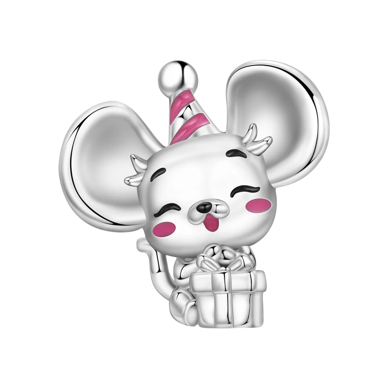 PANPOKI 925 Sterling Silver Cute Crown Frog Animal Charms Beads Fit Bracelets DIY Party Decoration Gifts Jewelry Accessory