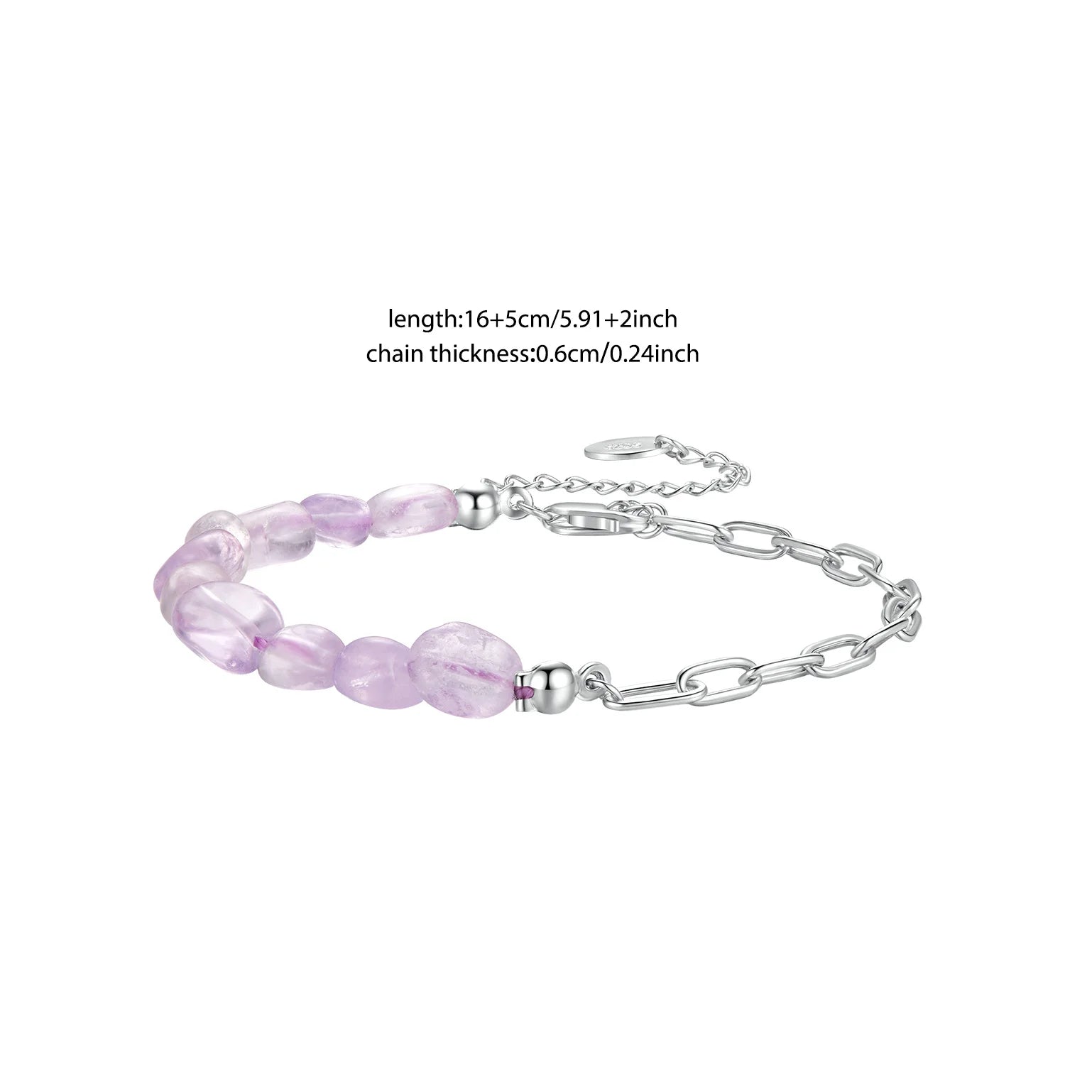 WOSTU 925 Sterling Silver Crystal Bracelet Blue Purple Heart Bangle  For Women Wedding Gift Fine Jewelry