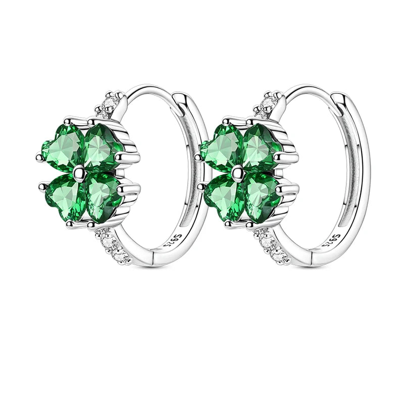 Springtime Earrings For Women 925 Silver Plated Double Hoop Butterfly Bees Ladybird Insect Earrings Party Jewelry Birthday Gifts