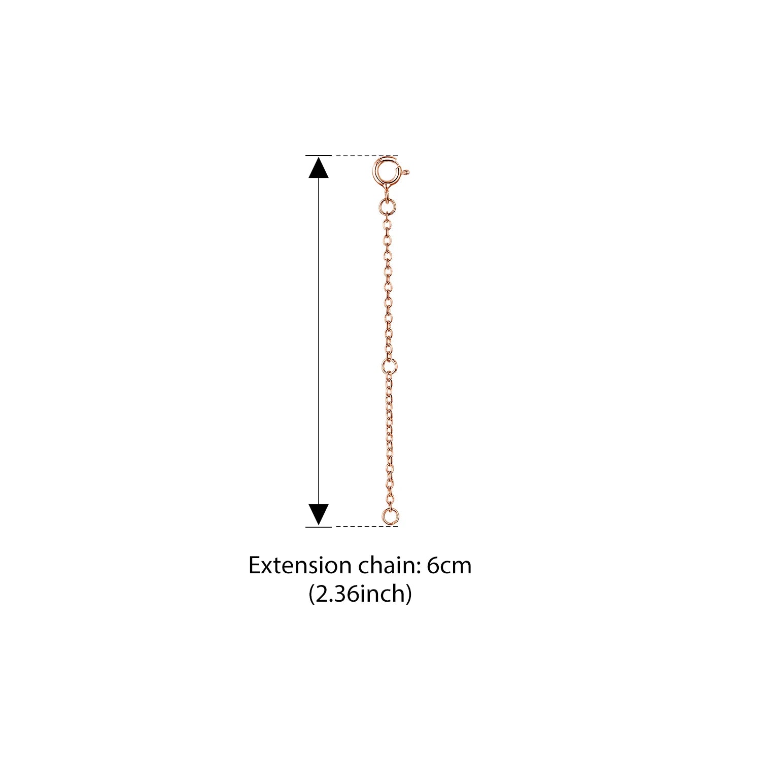 WOSTU Classic Basic Chains 925 Sterling Silver 14K Gold Rose Gold Plate O-Shaped Links Neckalce Extended Chains Jewelry Making