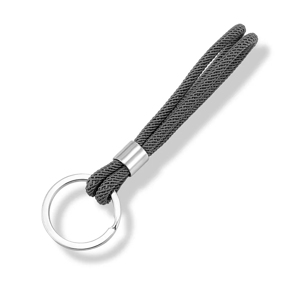 MKENDN Handmade Simple Waterproof Nautical Rope Keychain Outdoor Rock Climbing Camping Rescue Emergency Survival Rope Metal Gift