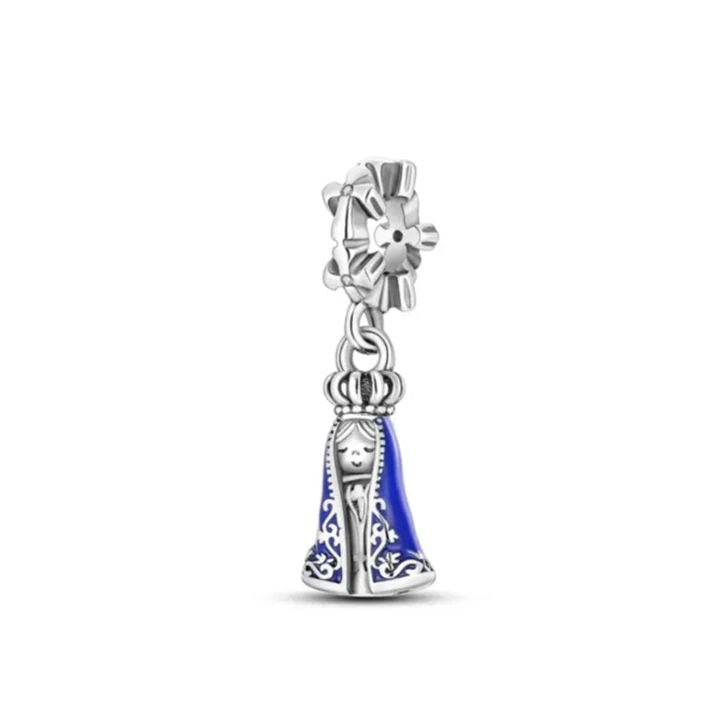 Fine religion series 925 Silver Jesus Bible Diy Bead cross Pendant Fit Original Bracelet Trinket Jewelry Figure Buddha Charm