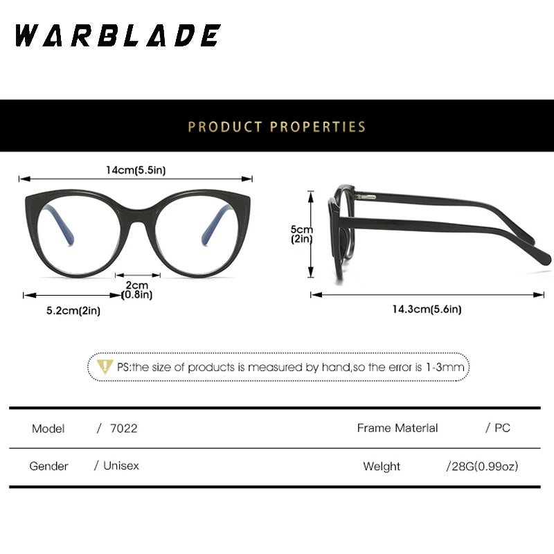 High Quality TR90 Computer Glasses Frame Women Men Anti Blue Light Cat Eye Eyewear Blocking Glasses Optical Spectacle Eyeglass