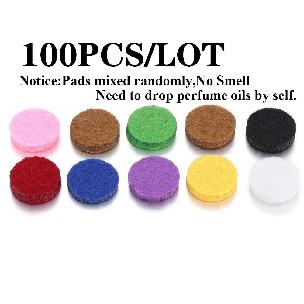 10pcs/lot Aromatherapy Stainless Steel Essential Oil Diffuser Necklace Open Magnetic Perfume Locket Pendant Necklaces for Women