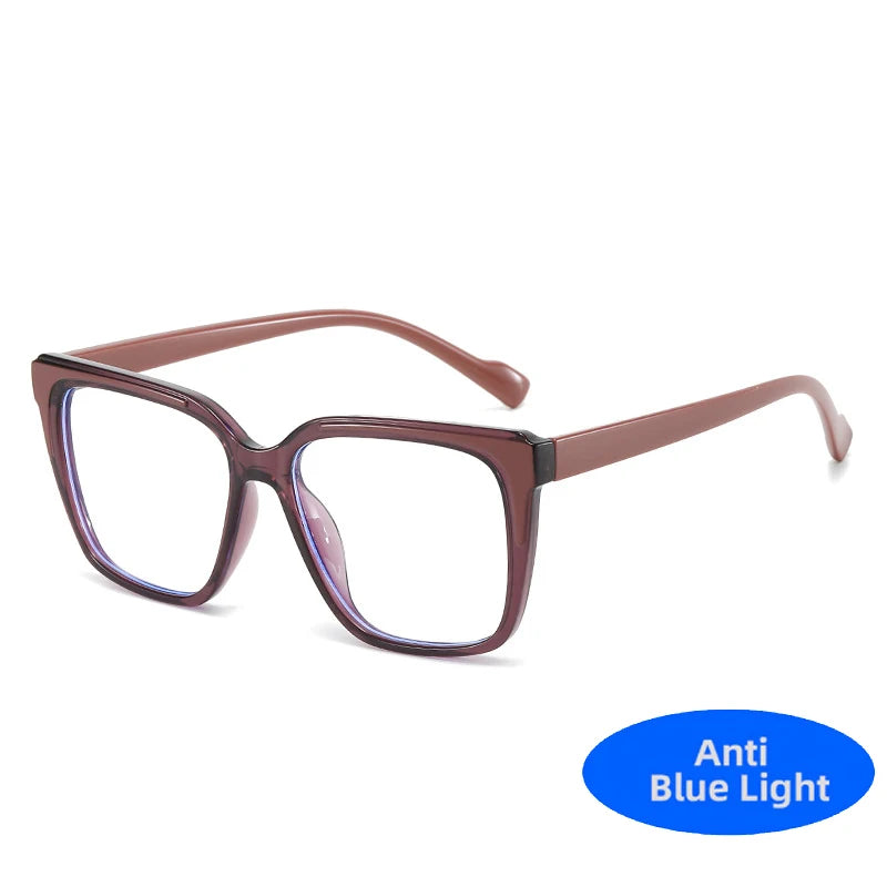 2025 TR90 Marke Designer Retro Übergroßen Quadratischen Anti Blau Licht Brille Frauen Männer Weibliche Brillen Optische Computer Brille