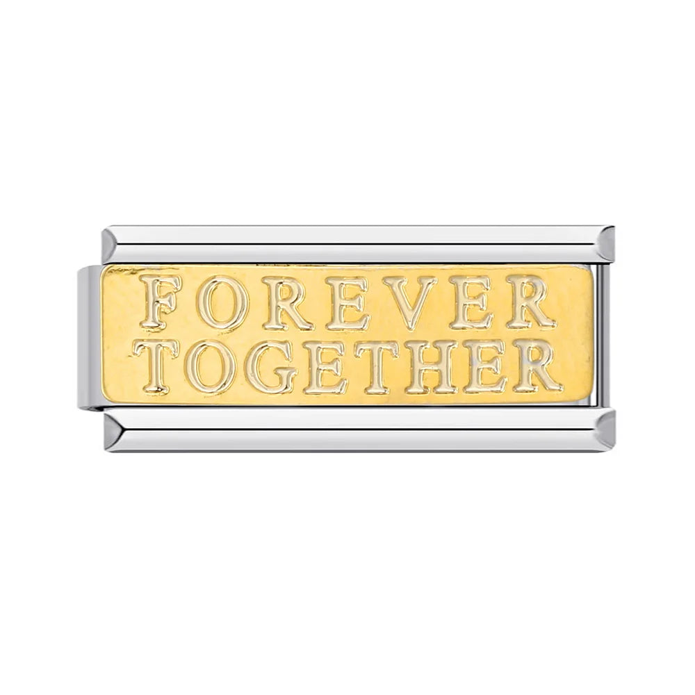 URING Women Men Charms Beads Trendy Baby Hamburger Heart Angel Wings Stainless Steel Italian Jewelry Link Making DIY Bracelets