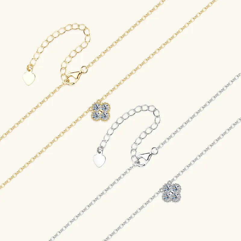 GRA Certified D VVS1 Moissanite Pandent Necklace Lab Diamond S925 Sterling Silver Fashion Four-Leaf Clover Jewelry Necklaces