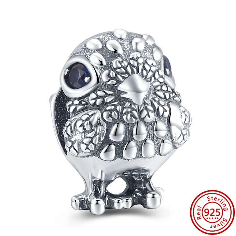 Authentic 100% 925 Sterling Silver Fit Original Pantaro Charms Bracelet Heart Round Style Simple Beads Women DIY Jewelry Making