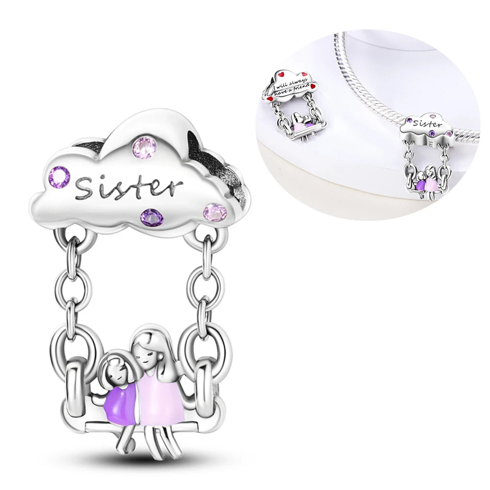 925 Silver Girl Lady Lipstick Makeup Charm Dangle Pendant Beads Fit Original Bangle Cosmetic Charms Bracelet DIY Making Jewelry