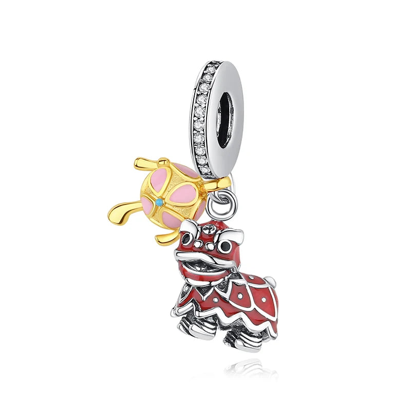 925 Sterling Silver Charms Beads Original Japanese Doll Fortune Cat Charm Fit Brand Bracelets Bangles DIY Jewelry For Women